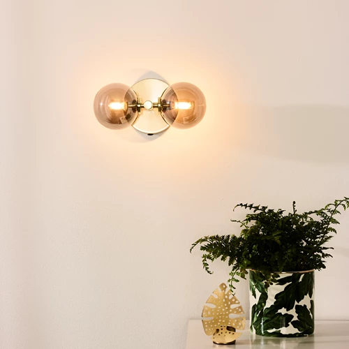 Lucide TYCHO - Wandlamp - 2xG9 - Mat Goud / Messing - sfeer 1